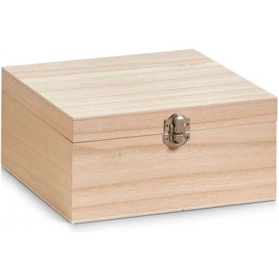 ZELLER Dřevěná krabička 20x20x9,5cm 4 l