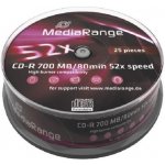 MediaRange CD-R 700MB 52x, spindle, 25ks (MR201) – Zboží Živě
