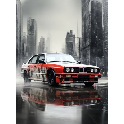 Plakát, Obraz - BMW M3 Graffiti Style, 30 × 40 cm – Sleviste.cz