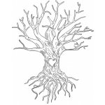 Svatba-eshop Svatební strom černobílý s kořeny a srdcem A3 - svatební stromy – Zboží Mobilmania