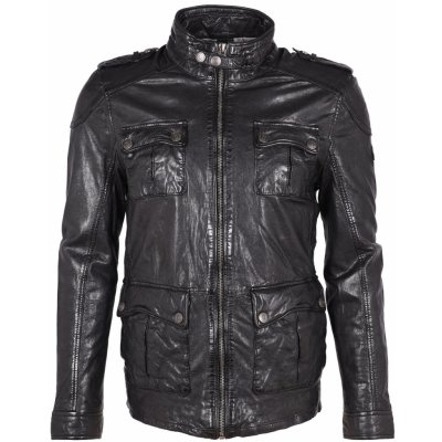 Pánská kožená bunda Gmtarus černá – Zboží Dáma