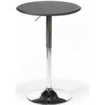 Elegantní výškově nastavitelný barový stůl, bistro stolek vyrobený z ekokůže a chromu. Stolek barový Mercury, 66x60-90cm. – Hledejceny.cz