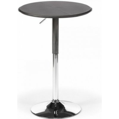 Elegantní výškově nastavitelný barový stůl, bistro stolek vyrobený z ekokůže a chromu. Stolek barový Mercury, 66x60-90cm. – Hledejceny.cz