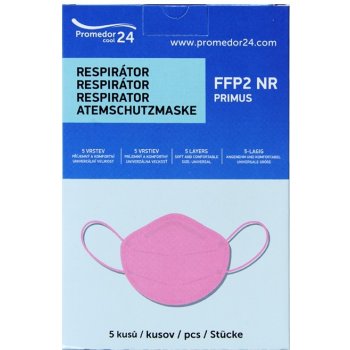 Promedor24 respirátor FFP2 NR PRIMUS Světle růžový 5 ks