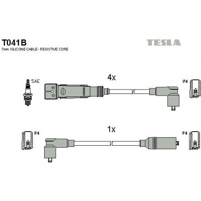 Sada kabelů pro zapalování TESLA T041B – Zboží Mobilmania