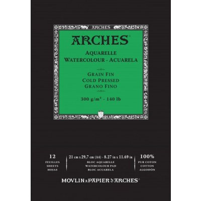 Arches Aquarelle Skicák v lepené vazbě A4 300g 12 listů CP – Hledejceny.cz