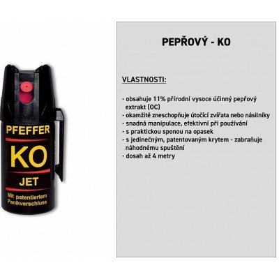 Mil-Tec pepřový sprej KO JET střela 40 ml – Hledejceny.cz