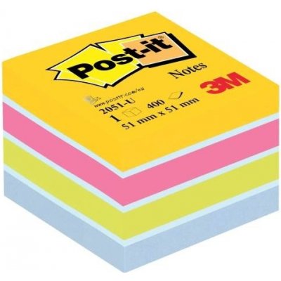 Bloček Post-it 2051-U, 51x51 mm, 400 lístků, ultra barvy – Hledejceny.cz