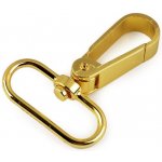 Pro Háčkování Karabina s oválným průvlekem 39 mm žlutá zlatá – Zboží Mobilmania