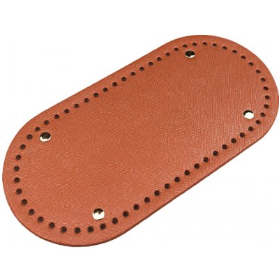 Pro Háčkování Koženkové dno na kabelku s nožkami 25 x 12 cm rezavé – Zboží Dáma