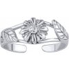 Prsteny SILVEGO Otevřený stříbrný prsten na nohu květina Akira PRM11671R