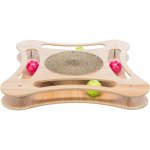 Trixie Škrábadlo v dřevěném rámu s hračkami 35 x 4 x 35 cm – Zboží Mobilmania