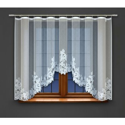 Dekorační žakárová záclona s řasící páskou STEPHA 120 bílá 300x120 cm MyBestHome – Zboží Mobilmania