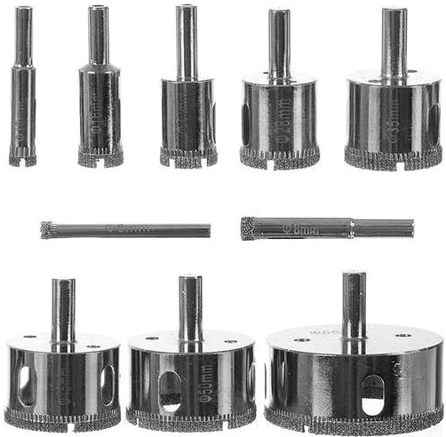 Bigstren 21641 Diamantové děrovky - sada 10 ks