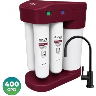 AKV RO TYTAN-400 Burgundy systém reverzní osmózy s vysokým výkonem 400 GPD – Hledejceny.cz