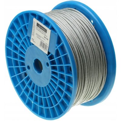 Ocelové lanko s PVC potahem 6x7 pozink 2/3 mm, role 200 m – Zboží Mobilmania
