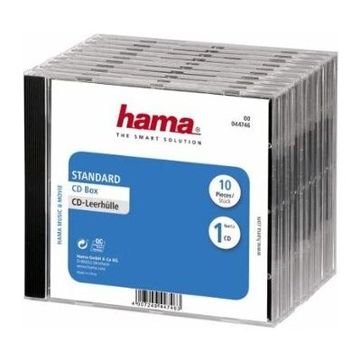 Hama CD BOX náhradní obal, 10ks/bal, transparentní/černá – Zboží Mobilmania