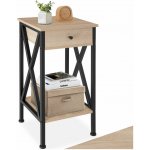 tectake 404452 odkládací stolek dayton 35x35x70,5cm - industrial světlé dřevo, dub sonoma – Hledejceny.cz