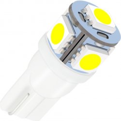 Rabel T10 W5W 5 smd 5050 teplá bílá