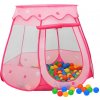 Dětský stan zahrada-XL dětský stan na hraní s 250 míčky růžová 102 x 102 x 82 cm
