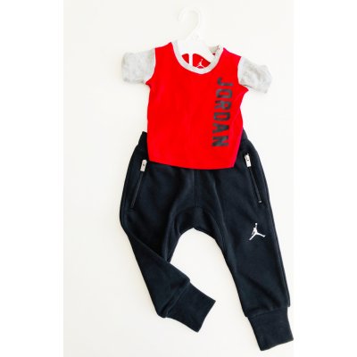 Air Jordan Jumpman chlapecké sportovní triko s krátkým rukávem a tepláky set 2 ks Chlapecké Černá Dítě