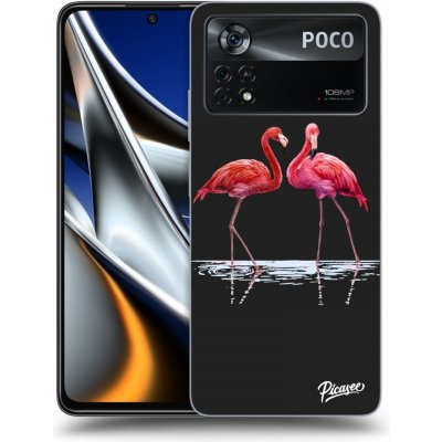 Pouzdro Picasee silikonové Xiaomi Poco X4 Pro 5G - Flamingos couple černé – Hledejceny.cz