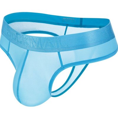 Jockmail Satini elastická tanga z mikrovlákna sky blue modrá – Zboží Mobilmania