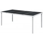 OMAXI 508182 Zahradní stůl 190 x 90 x 74 cm černý ocel – Hledejceny.cz