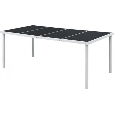OMAXI 508182 Zahradní stůl 190 x 90 x 74 cm černý ocel – Hledejceny.cz
