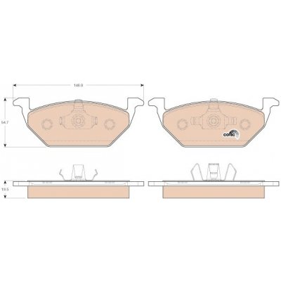 GDB1984 TRW Sada brzdových destiček, kotoučová brzda – Hledejceny.cz