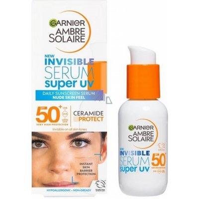 Garnier Ambre Solaire Super UV Invisible Serum SPF50+ opalovací sérum na obličej 30 ml – Zboží Dáma