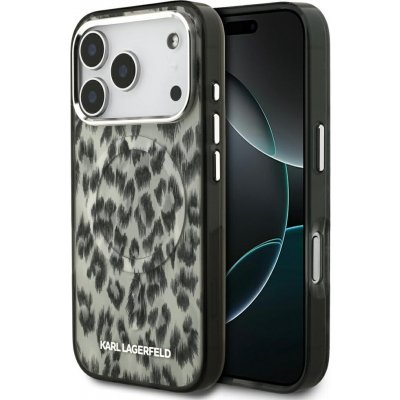 Karl Lagerfeld - IML Leopard Pattern MagSafe pouzdro pro iPhone 17 Pro - hnědé – Hledejceny.cz