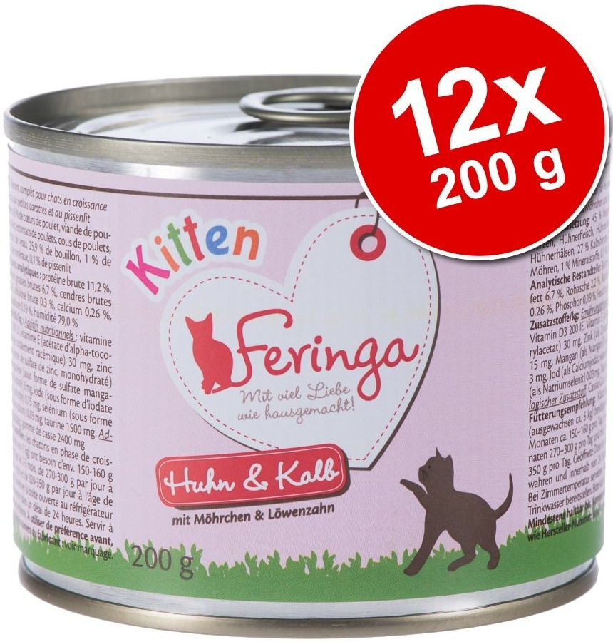 Feringa Kitten Krůtí maso s dýní a šantou kočičí 12 x 200 g