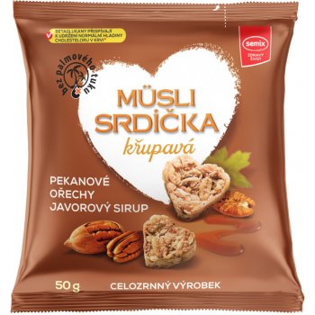 Semix Musli srdíčka s pekanovými ořechy a javorovým sirupem 50 g