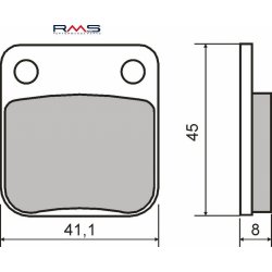 Brzdové destičky RMS 225101440 organické
