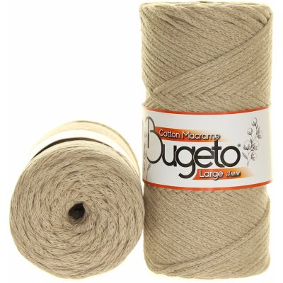 Maccaroni Cotton Macrame Large 3mm béžová 307G – Zboží Dáma