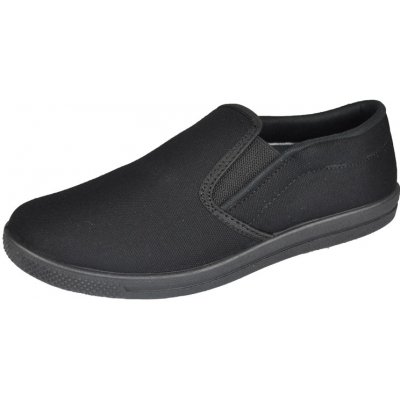 Plátěnky tenisky slip on Skarpol LEX 141-4 s koženou stélkou černé – Hledejceny.cz