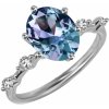 Prsteny Royal Fashion stříbrný pozlacený prsten Alexandrit DGRS0018 WG