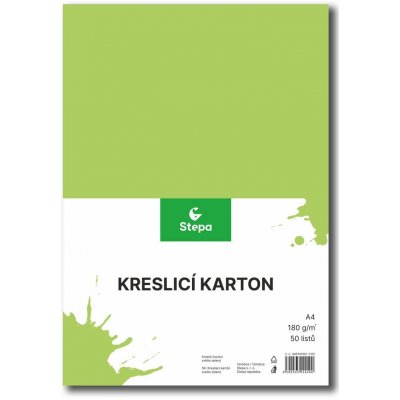 karton kreslící A4 180 g barevný 50 listů zelený – Hledejceny.cz