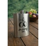 Nerezová placatka Švestkový "lék" – vtipný dárek s gravírováním. – Zboží Dáma