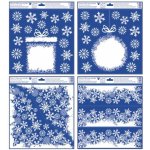 Anděl Okenní fólie s glitry,vánoční motivy z vloček 30 x 33,5 cm 238 – Hledejceny.cz