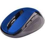 Myš C-TECH WLM-02, černo-modrá, bezdrátová, 1600DPI, 6 tlačítek, USB nano receiver (WLM-02B)