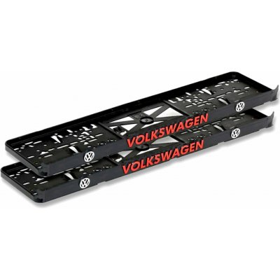 3D Podložka pod SPZ VOLKSWAGEN červená (2ks) | Zboží Auto