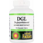 Natural Factors DGL Deglycyrrhizinated Licorice Root 400 mg 90 tablet – Hledejceny.cz