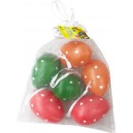 Vajíčko dekorační plastové barevné 4x6 cm, 6 ks – Zboží Dáma