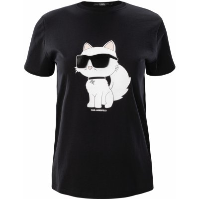 KARL LAGERFELD IKONIK 2.0 CHOUPETTE T-SHIRT 230W1703-999 Černá – Zboží Mobilmania