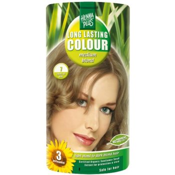 HennaPlus dlouhotrvající barva na vlasy 7 Sytá blond 100 ml