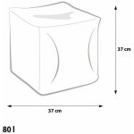 Ecopuf Taburetka - CUBE - S ekokůže - Tmavě hnědá – Zboží Mobilmania