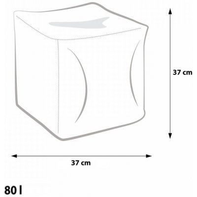 Ecopuf Taburetka - CUBE - S ekokůže - Tmavě hnědá – Zboží Mobilmania