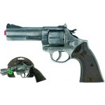 Alltoys policejní revolver gold colection stříbrný kovový 12 ran – Hledejceny.cz